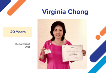 Congrats to Virginia Chong